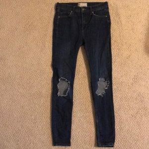 Free people busted knee denim